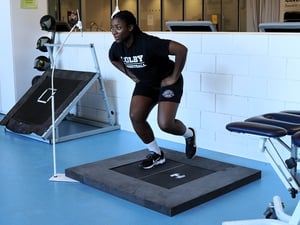 athletes on force plates