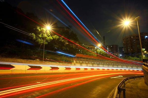 highway light trails